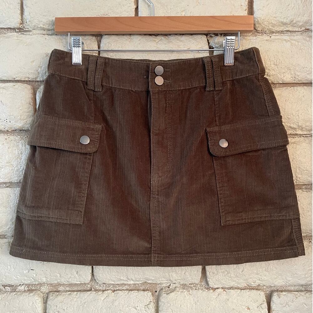 No Boundaries Corduroy Cargo Mini Skirt Jr‎ Size 4/6 Small